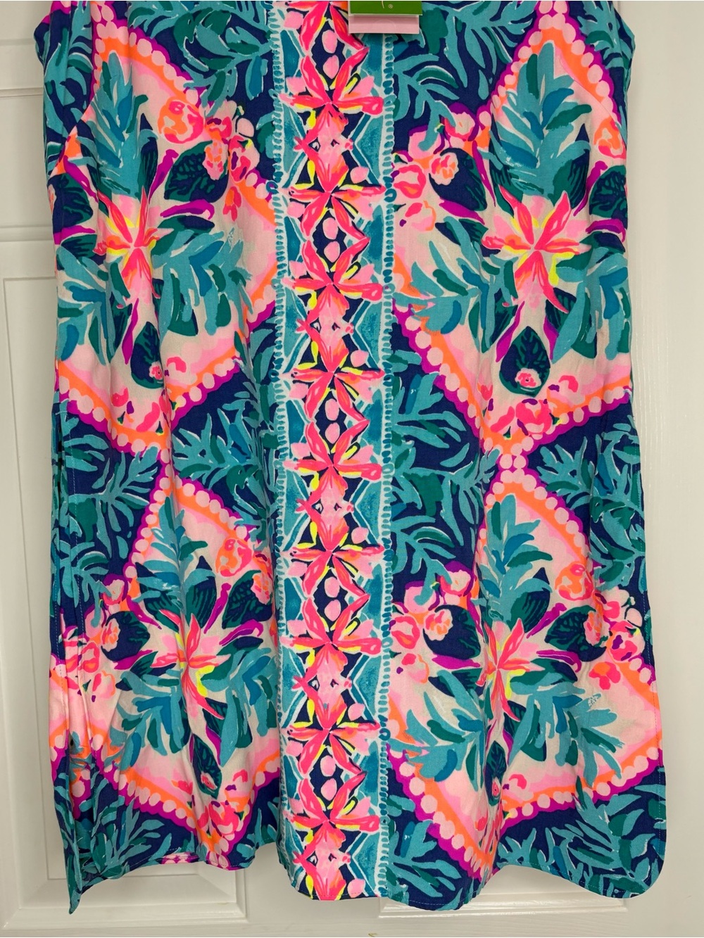 NWT Lilly Pulitzer Tanya Romper Seaside Aqua Coconut Cove Size 10 - Picture 9 of 12